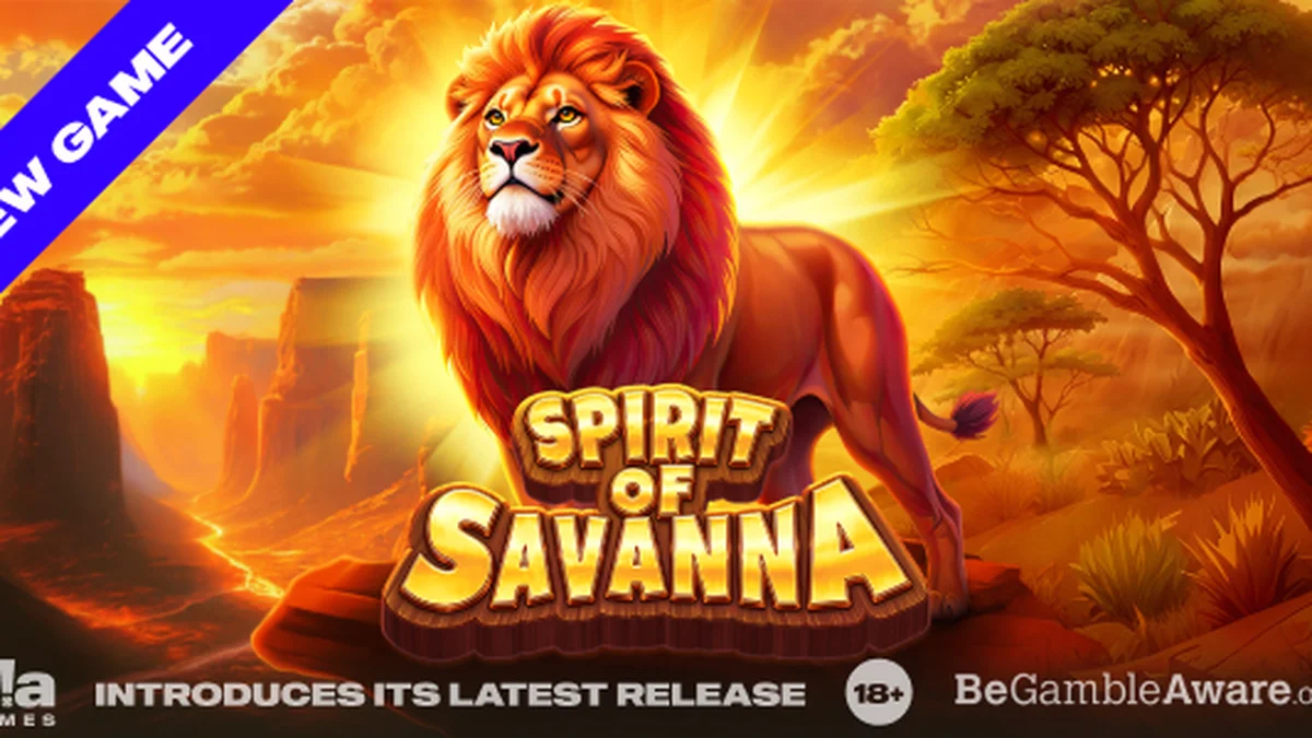 Pemandangan savana Afrika yang indah dengan nuansa matahari terbenam untuk slot Spirit of Savanna
